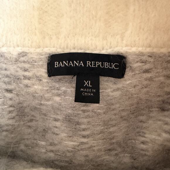 Banana Republic Fair Isle Alpaca Blend Cowl Oversized Turtleneck Sweater - Picture 6 of 7